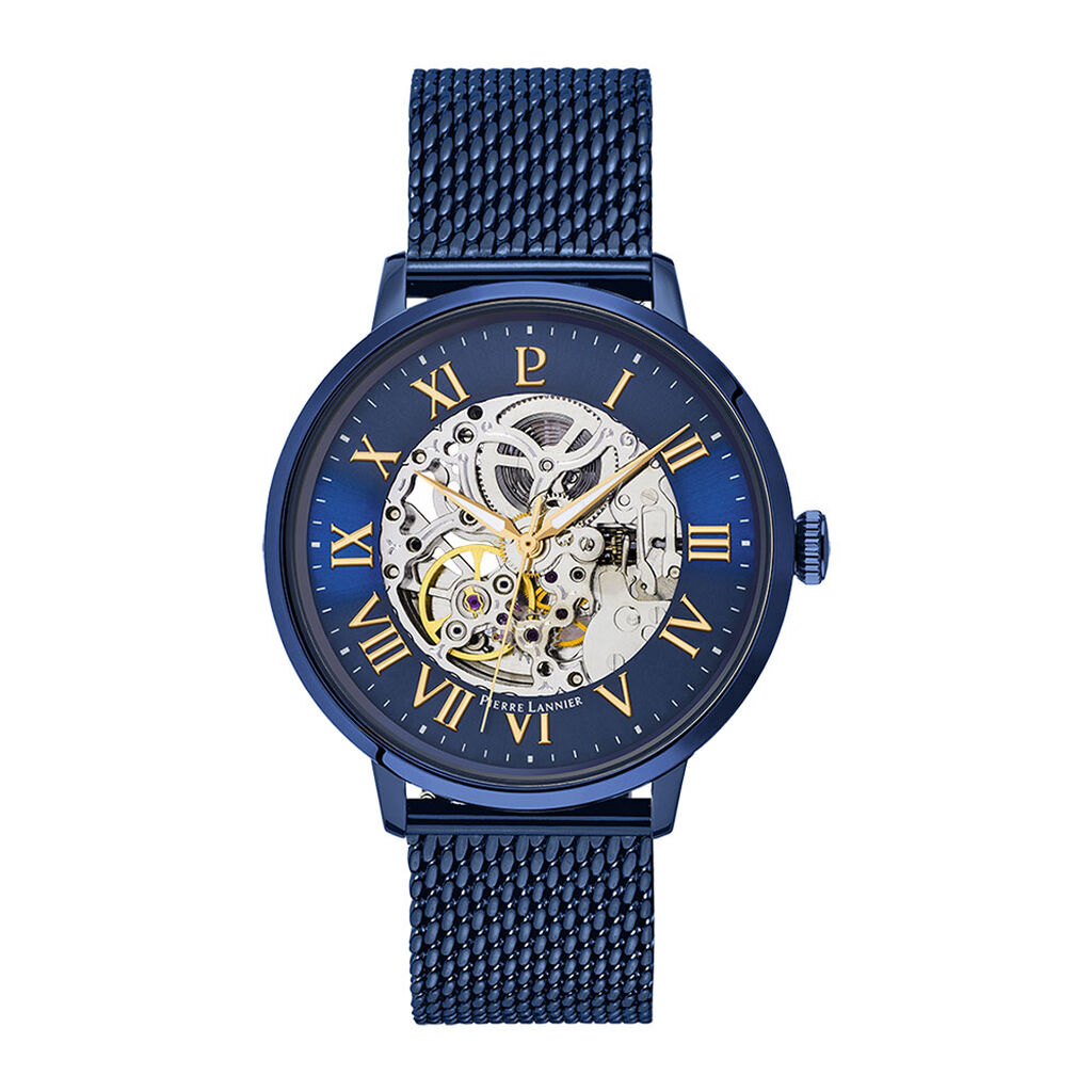 Montre Pierre Lannier Collection Automatique 42 Bleu - Montres automatiques Homme | Marc Orian