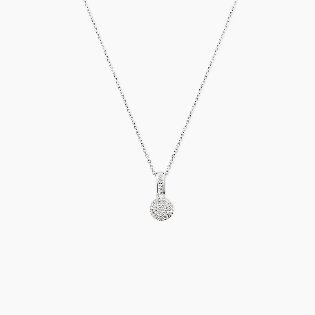 Collier Lisyae Or Blanc Diamant - Colliers avec pierres Femme | Marc Orian