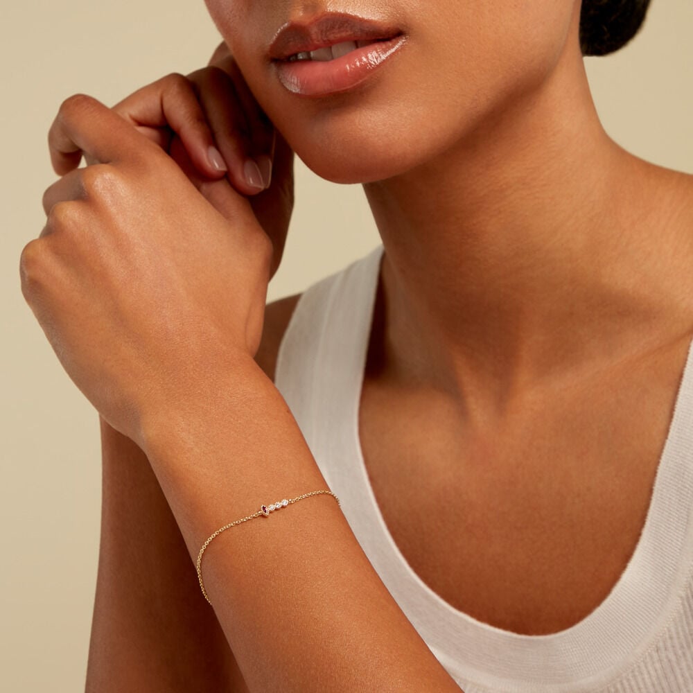 Bracelet Poem Argent Jaune Rhodolite Oxyde De Zirconium - Bracelets fantaisie Femme | Marc Orian