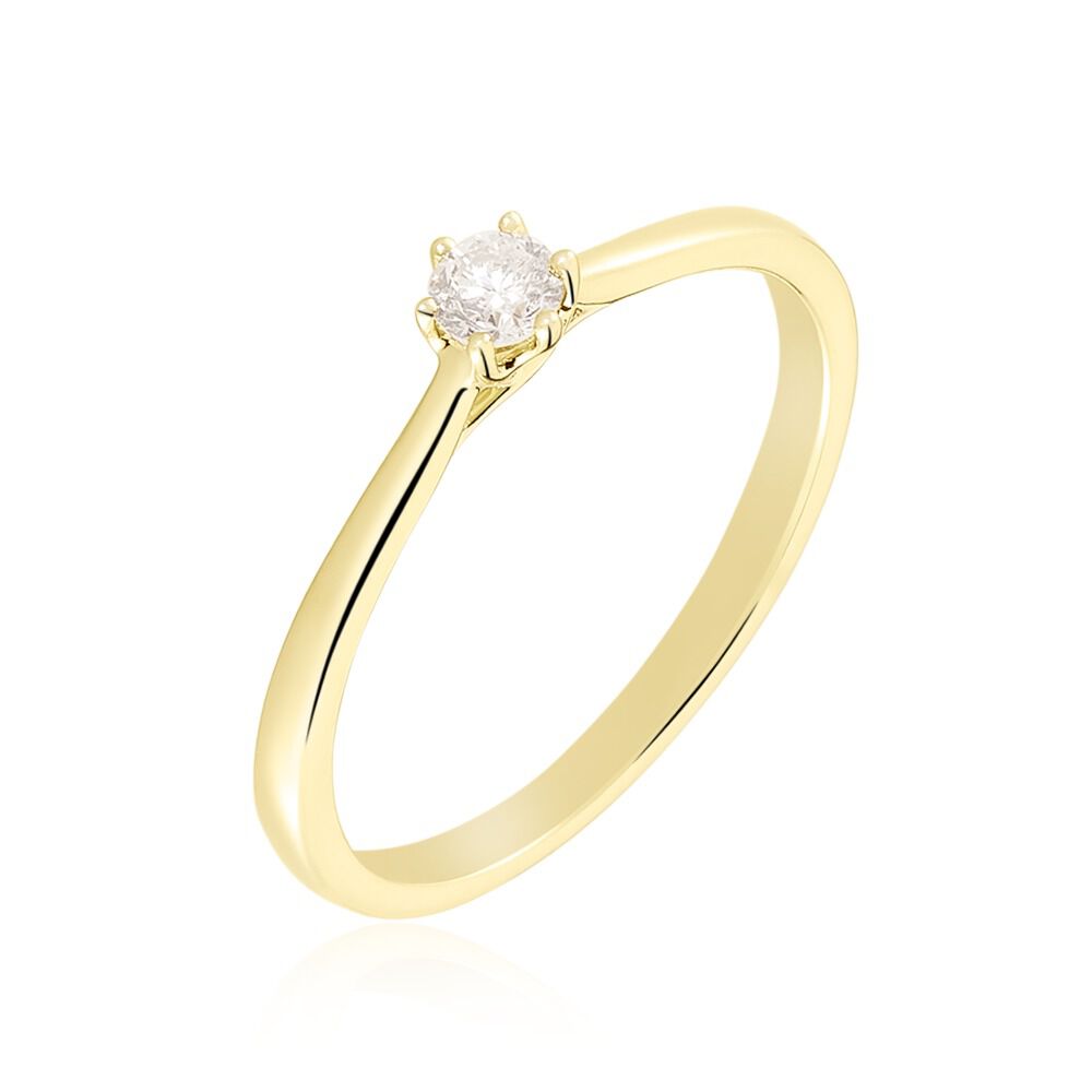 Bague Solitaire Athena Or Jaune Diamant - Solitaires Femme | Marc Orian