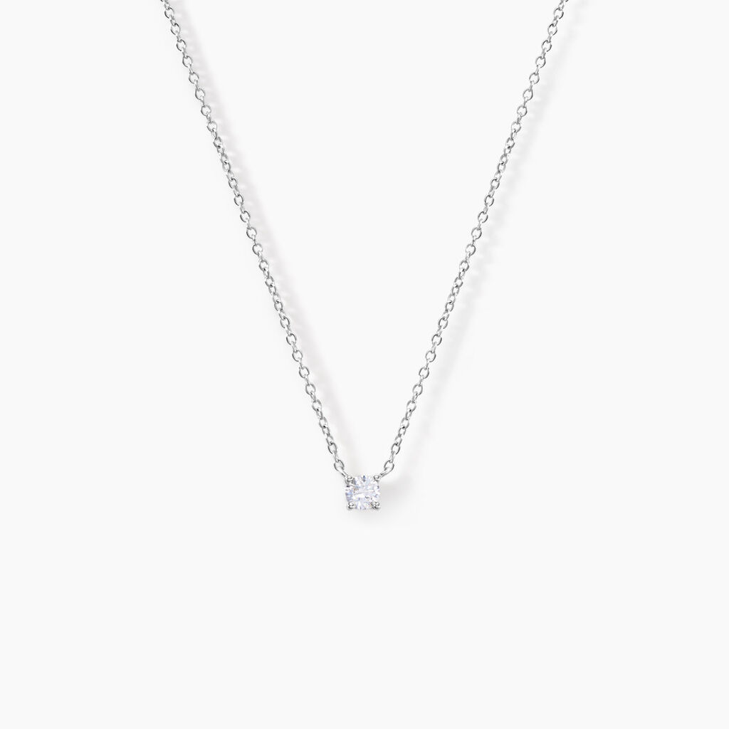 Collier Argent Lylwenn Oxydes De Zirconium - Colliers solitaires Femme | Marc Orian