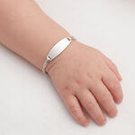 Bracelet Identit&eacute; Ericka Maille Singapour Or Blanc - Gourmettes Enfant | Marc Orian