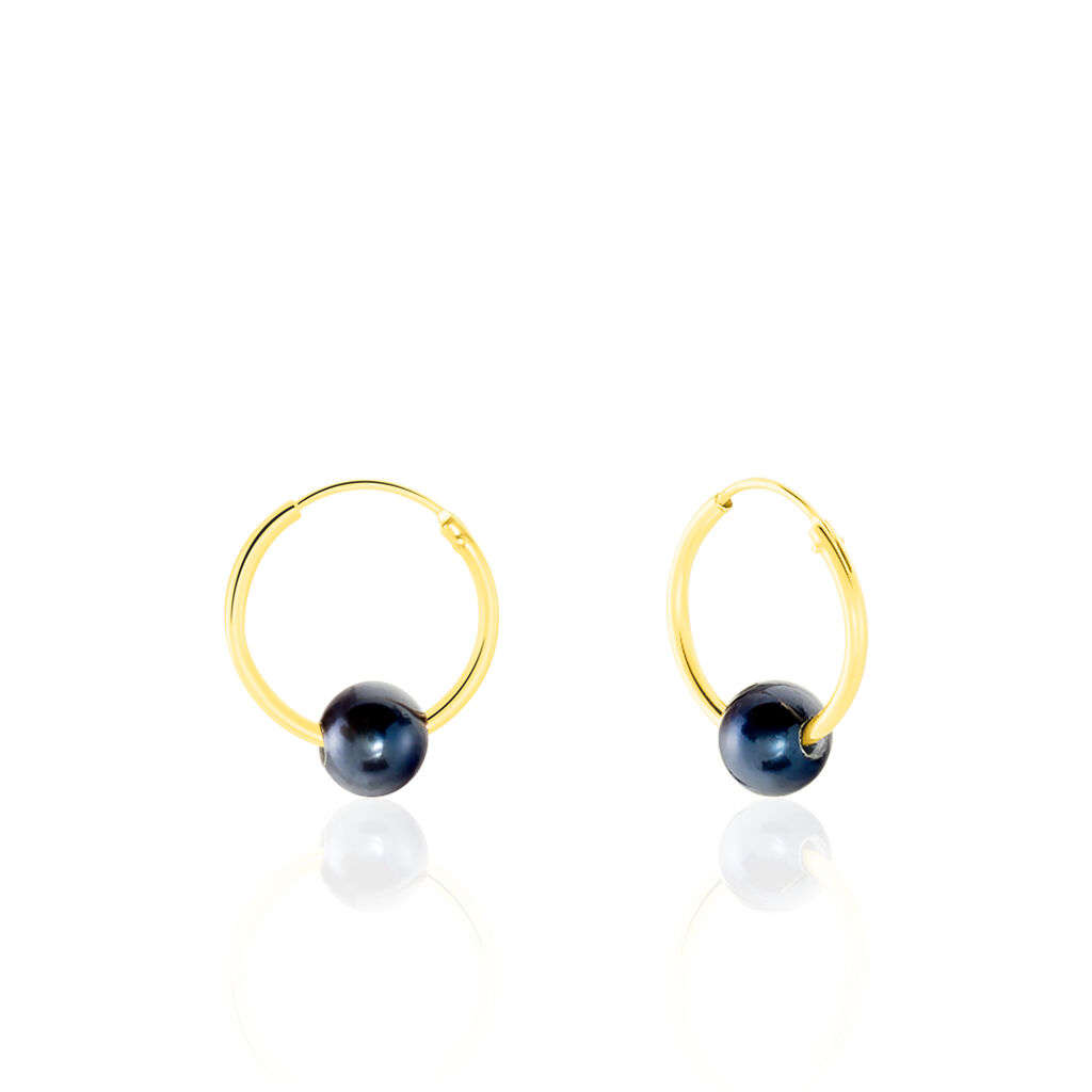 Boucles D'oreilles Puces Suraya Or Jaune Perle De Culture - Cr&eacute;oles Femme | Marc Orian