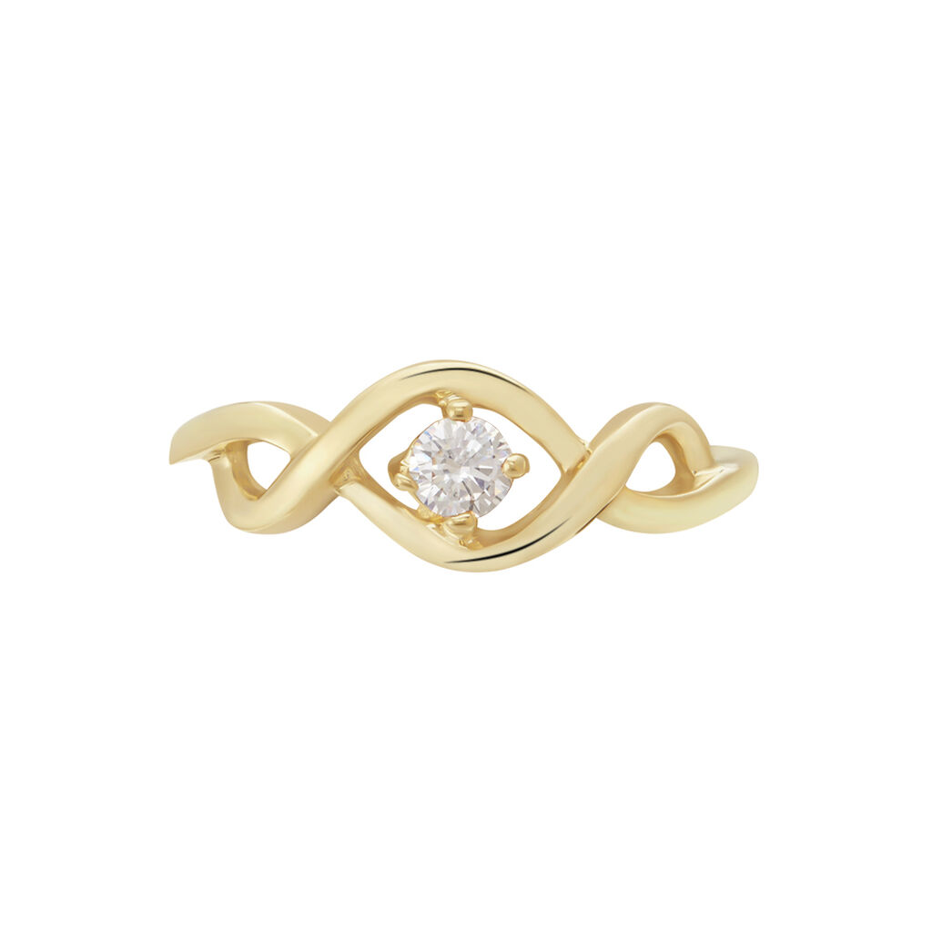 Bague Solitaire Jaume Plaqué Or Oxyde De Zirconium - Bagues Solitaire Femme | Marc Orian