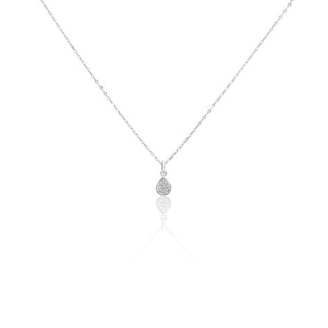 Collier Hiram Argent Blanc Oxyde De Zirconium - Colliers avec pierres Femme | Marc Orian