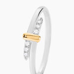 Bague Or Jaune et Argent Blanc Oxyde De Zirconium - Bagues avec pierre Femme | Marc Orian