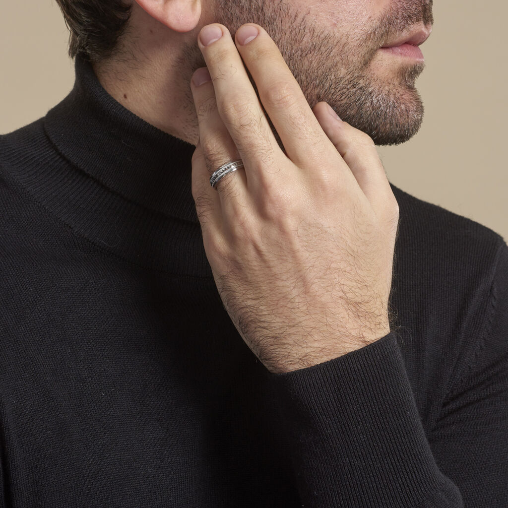 Alliance Mathieu Argent Blanc - Alliances Homme | Marc Orian