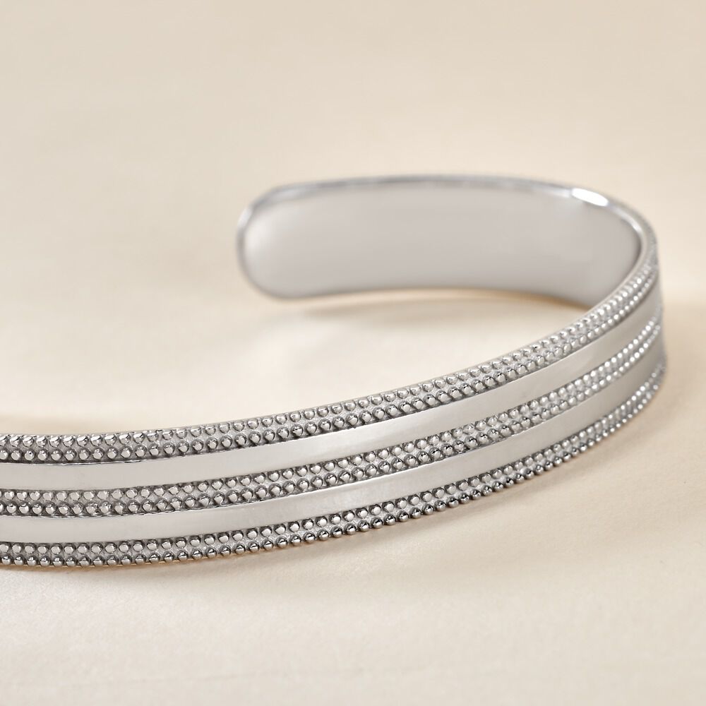 Bracelet Jonc Ayo Argent Blanc - Bracelets joncs Femme | Marc Orian