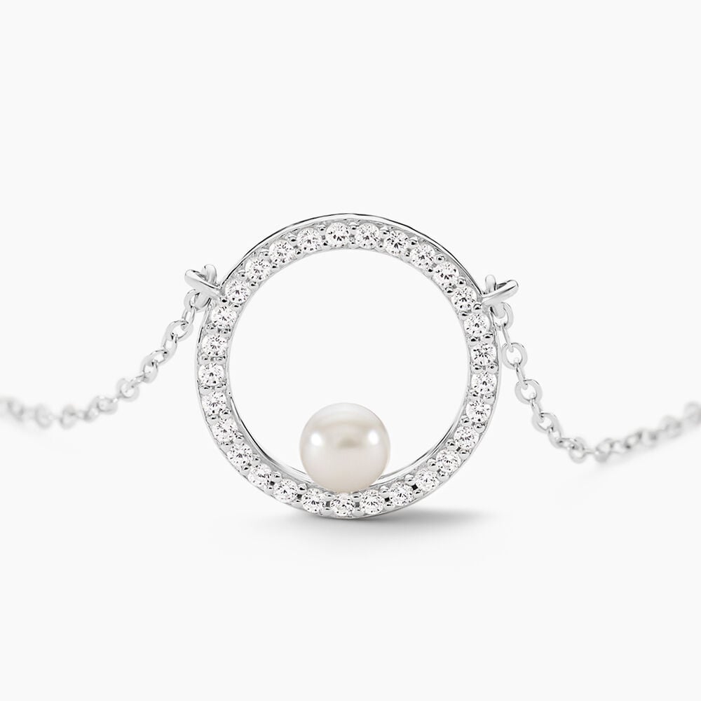 Collier Marthe Argent Blanc Perle De Culture Et Oxyde De Zirconium - Colliers avec pierres Femme | Marc Orian