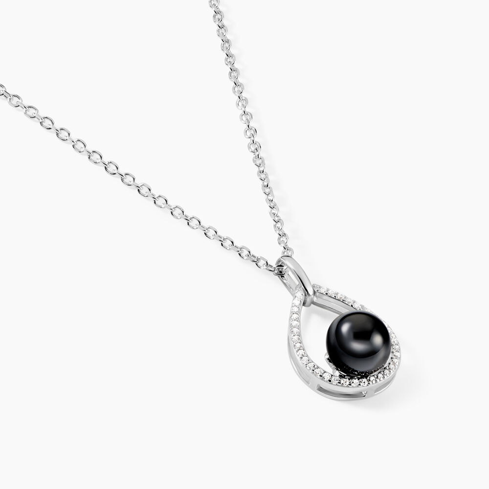 Collier Nerea Argent Blanc C&eacute;ramique Et Oxyde De Zirconium - Colliers avec pierres Femme | Marc Orian