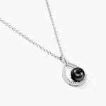 Collier Nerea Argent Blanc C&eacute;ramique Et Oxyde De Zirconium - Colliers avec pierres Femme | Marc Orian