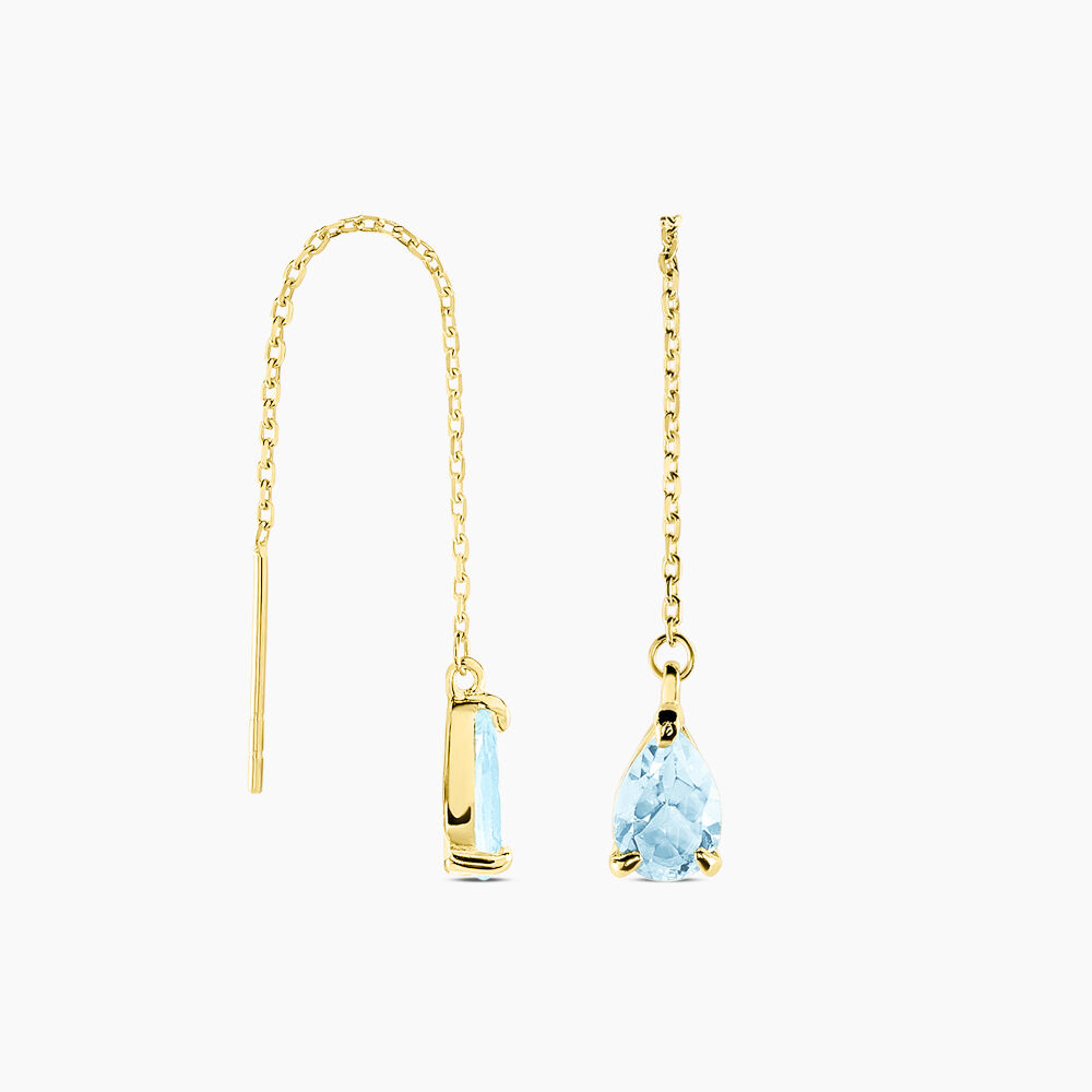 Boucles D'oreilles Pendantes Asteriane Or Jaune Topaze - Pendantes Femme | Marc Orian