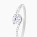 Bague Olly Or Blanc Oxyde De Zirconium - Solitaires Femme | Marc Orian