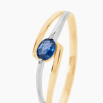 Bague Sylvene Or Bicolore Saphir - Solitaires Femme | Marc Orian