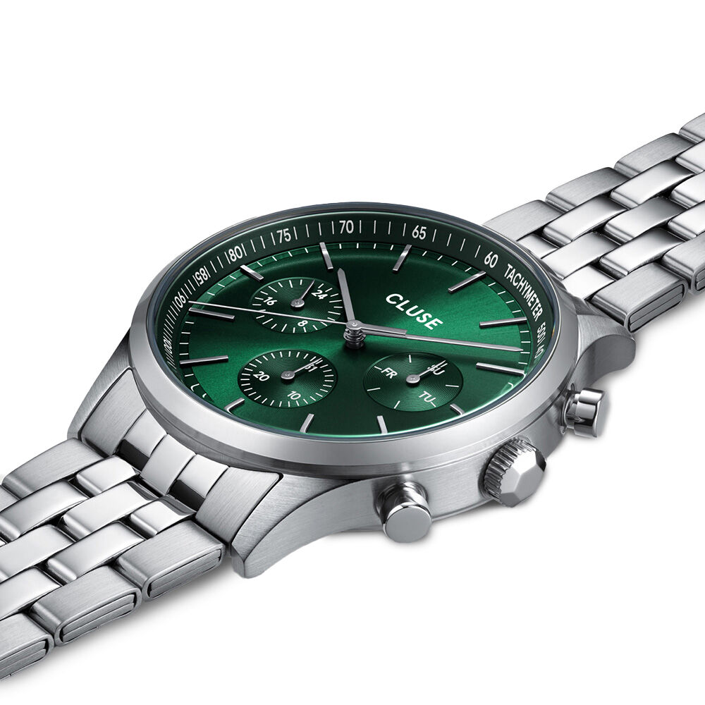 Montre Cluse Anth&eacute;or Multifonction Vert - Montres &eacute;tanches Homme | Marc Orian