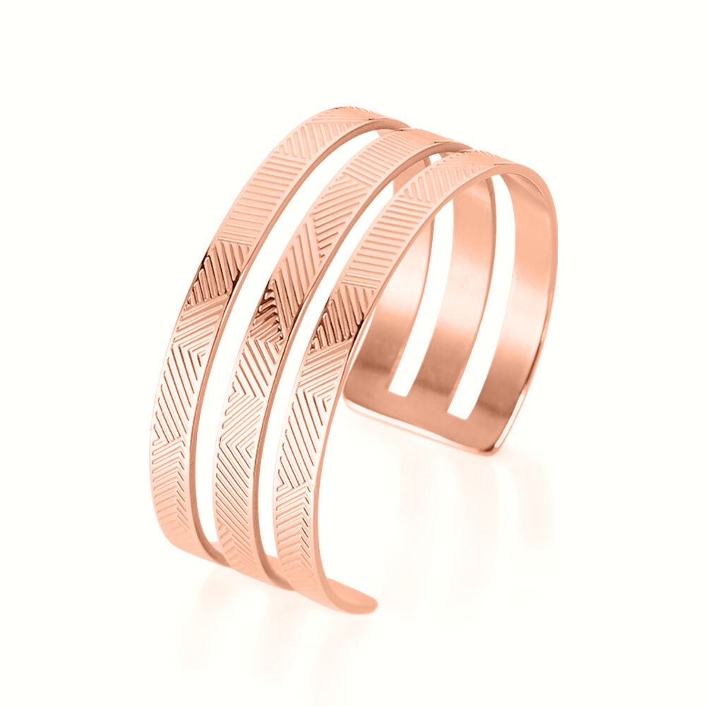 Bracelet Jonc Sirine Acier Rose - Bracelets joncs Femme | Marc Orian