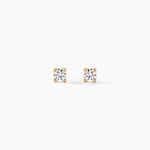 Boucles D'oreilles Puces Aphrodite Or Jaune Diamant - Puces Famille | Marc Orian