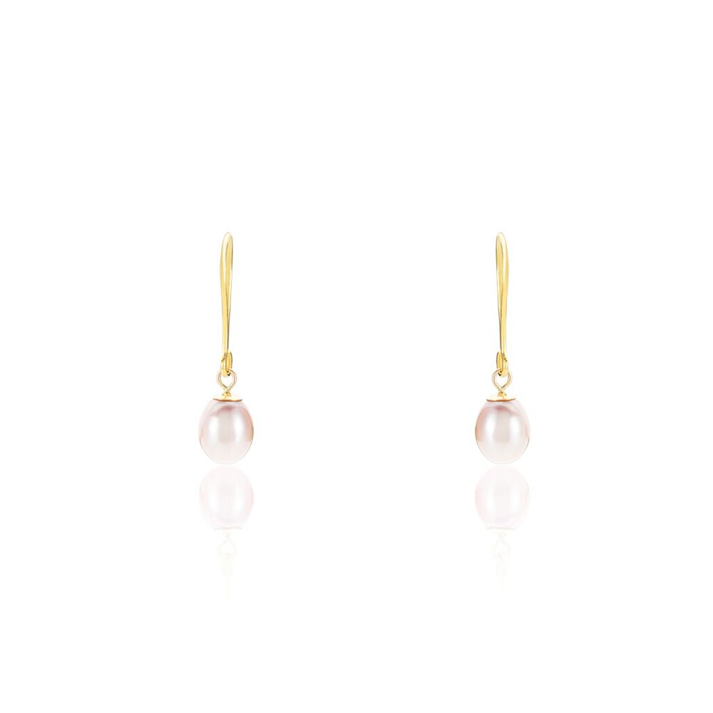 Boucles D'oreilles Pendantes Baroque Or Jaune Perles De Culture - Pendantes Femme | Marc Orian
