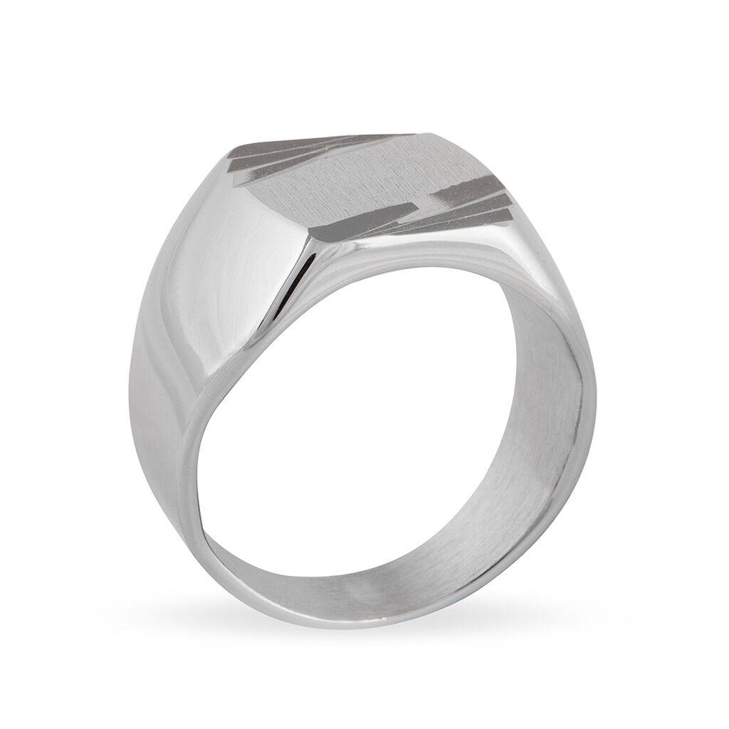 Chevalière Safietou Argent Blanc - Chevalières Homme | Marc Orian