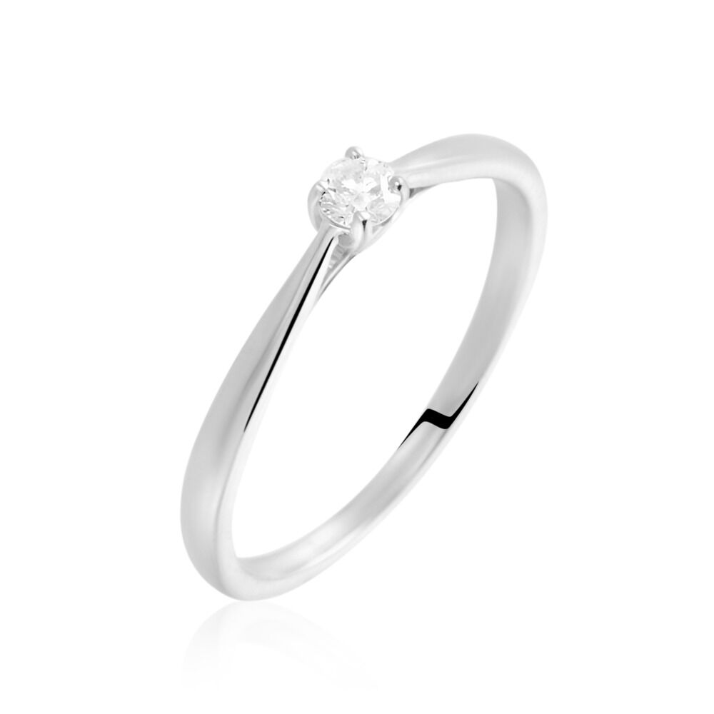 Bague Solitaire Vicoeuria Or Blanc Diamant - Solitaires Femme | Marc Orian