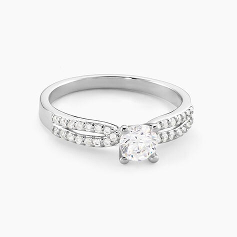 Bague Solitaire Solitea Argent Blanc Oxyde De Zirconium - Bijoux fantaisie Femme | Marc Orian