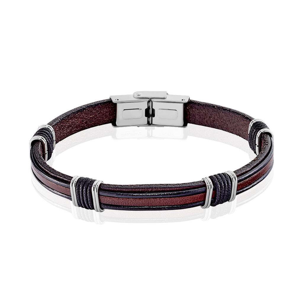 Bracelet Acier Blanc Jeff - Bracelets cuir Homme | Marc Orian