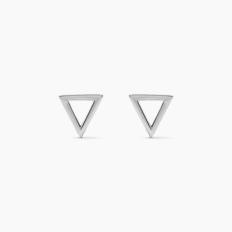 Boucles D'oreilles Puces Katie Argent Blanc - Puces Femme | Marc Orian