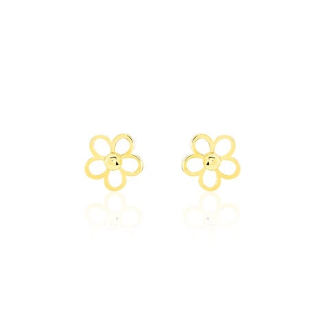 Boucles D'oreilles Puces Philine Fleur Or Jaune - Puces Famille | Marc Orian