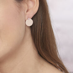 Bijoux D'oreilles Aleksandra Argent Rose Oxyde De Zirconium - Boucles d'oreilles Ear cuffs Femme | Marc Orian