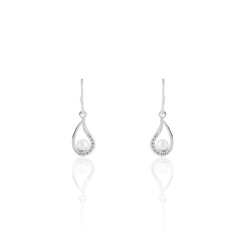 Boucles D'oreilles Pendantes Akiko Argent  Perle De Culture Et Oxyde - Pendantes Femme | Marc Orian