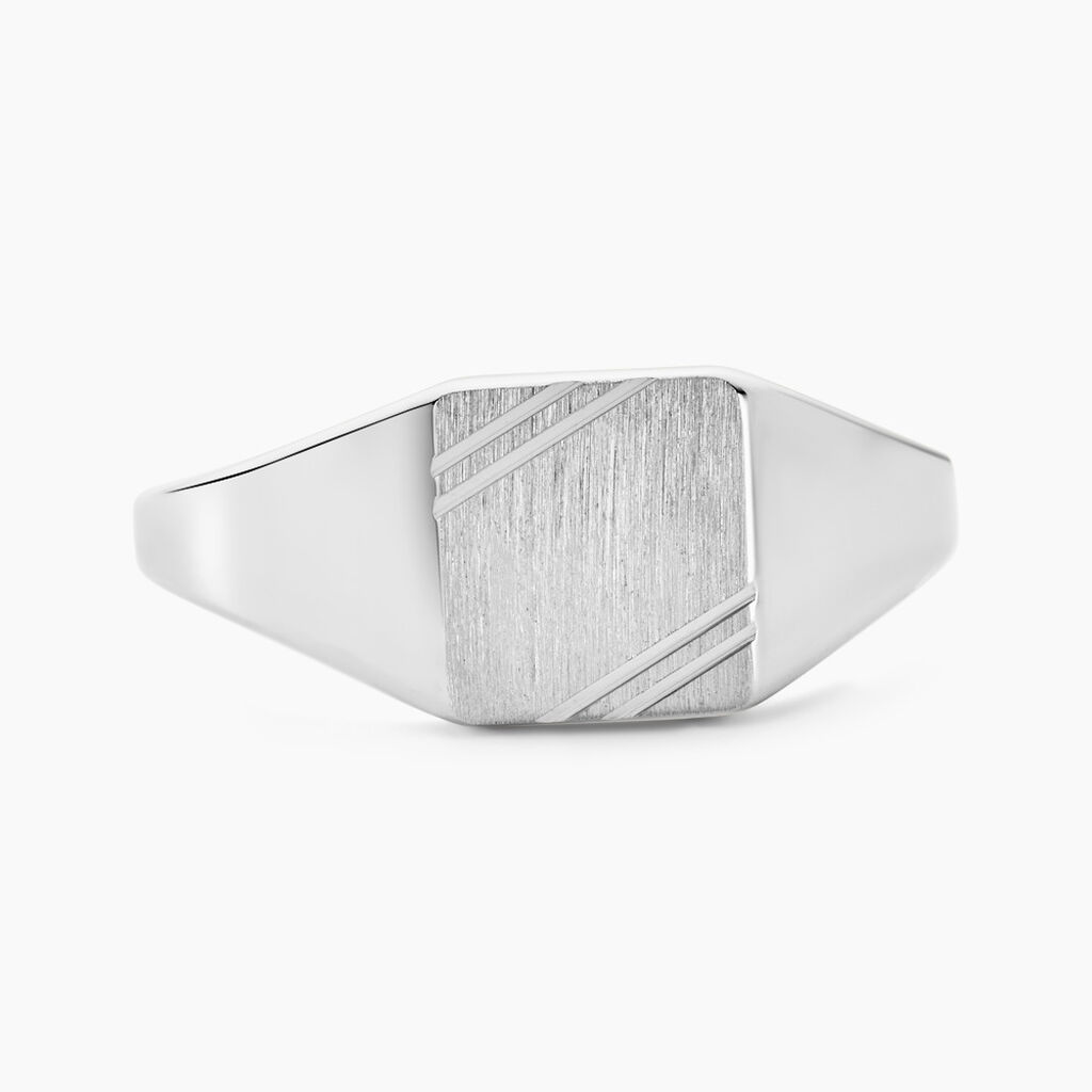 Chevalière Daniel Argent Blanc - Bijoux personnalisés Homme | Marc Orian