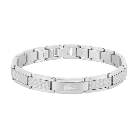 Bracelet Lacoste Stencil Acier Blanc - Bijoux Homme | Marc Orian