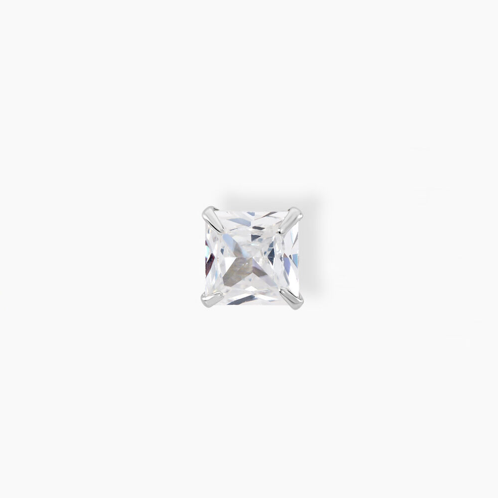 Boucle D'oreille Puce Unitaire Paco Argent Blanc Oxyde De Zirconium - Puces Homme | Marc Orian