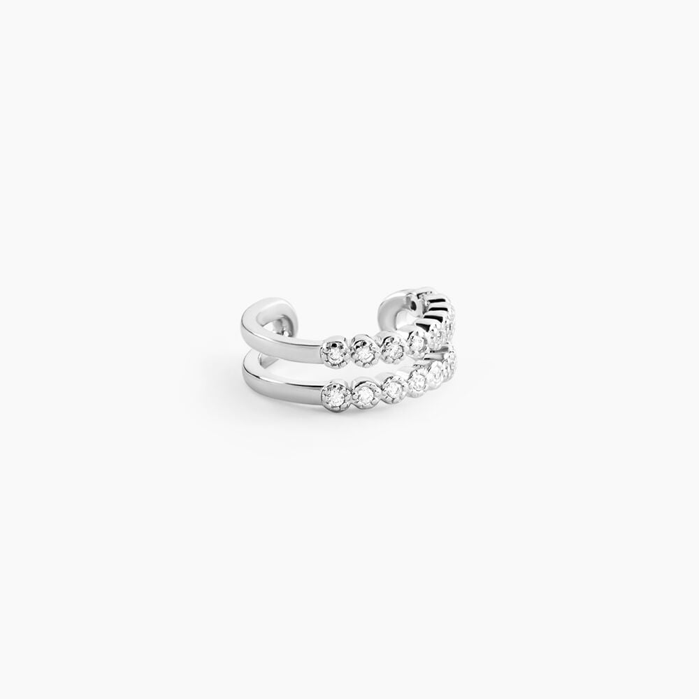 Bague D'oreille Unitaire Widar Argent Blanc Oxyde - Piercings d'oreilles Femme | Marc Orian
