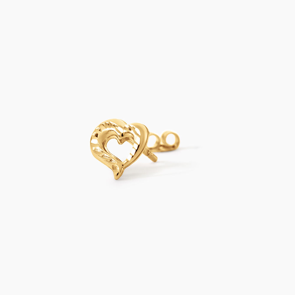 Boucles D'Oreilles Puces Anne-Maudae Coeurs Argent Dor&eacute; A L'Or 750/1000 - Puces Femme | Marc Orian