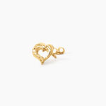 Boucles D'Oreilles Puces Anne-Maudae Coeurs Argent Dor&eacute; A L'Or 750/1000 - Puces Femme | Marc Orian