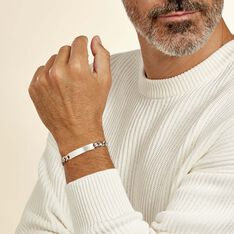 Bracelet Identité Casper Argent Rhodié - Gourmettes Homme | Marc Orian