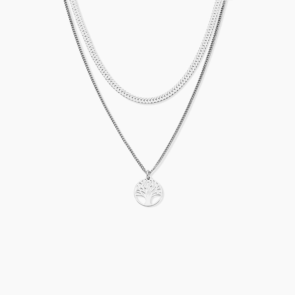 Collier Nia Argent Blanc - Colliers multirangs Femme | Marc Orian