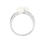 Bague Ajustable Argent Blanc Jeronimo Perle Oxydes De Zirconium - Bijoux fantaisie Femme | Marc Orian