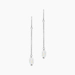 Boucles D'oreilles Pendantes Franz Argent Blanc Cristaux De Swarovski - Pendantes Femme | Marc Orian