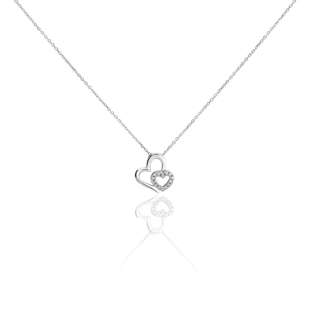 Collier Or Blanc Diamant - Colliers avec pierres Femme | Marc Orian