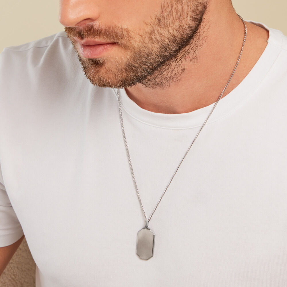 Collier Alessio Acier Blanc - Colliers Homme | Marc Orian