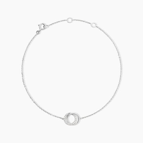Bracelet Absolu Or Blanc Diamant - Bracelets Anneaux Entrelaces Femme | Marc Orian