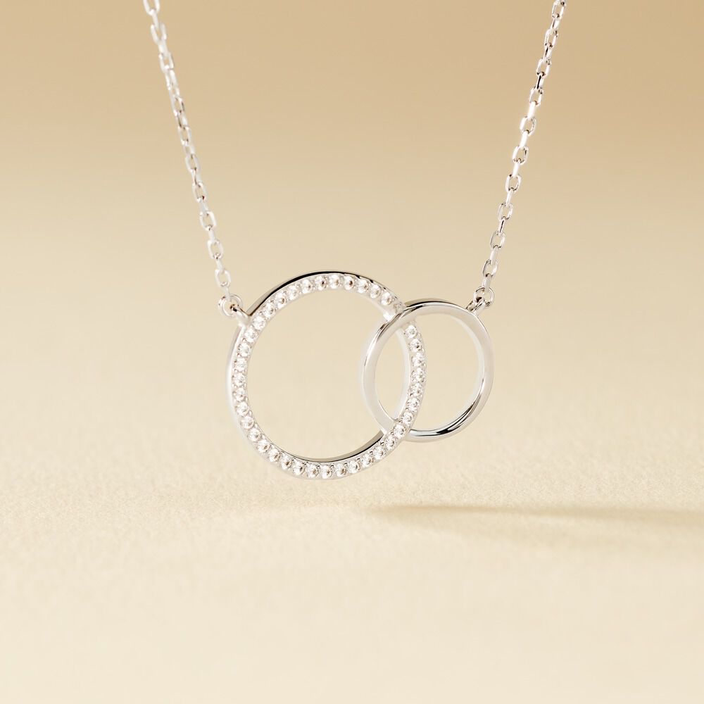 Collier Yalaz Argent Blanc Oxyde De Zirconium - Colliers avec pierres Femme | Marc Orian