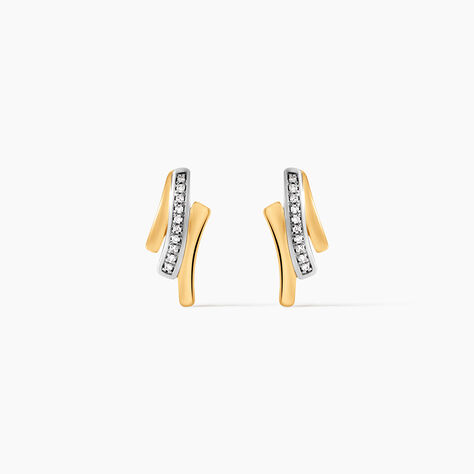 Boucles D'oreilles Puces Melia Or Jaune Diamant - Pendantes Femme | Marc Orian