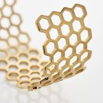 Bracelet Manchette Ouvert Acier Dor&eacute; Buglose - Bijoux fantaisie Femme | Marc Orian