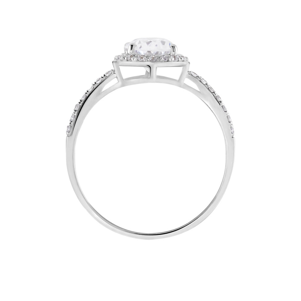 Bague Or Blanc Flavian Oxyde De Zirconium - Solitaires Femme | Marc Orian
