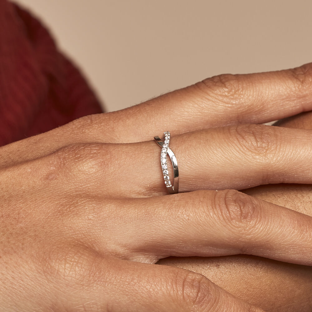 Bague Kassandre Argent Blanc Oxyde De Zirconium - Bagues avec pierre Femme | Marc Orian