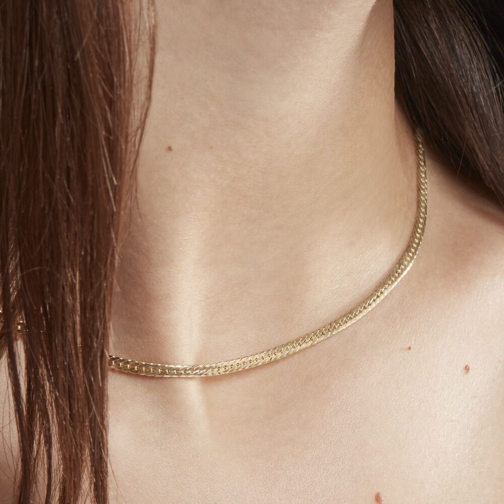 Collier Or Jaune Izel Maille Anglaise - Chaines Femme | Marc Orian