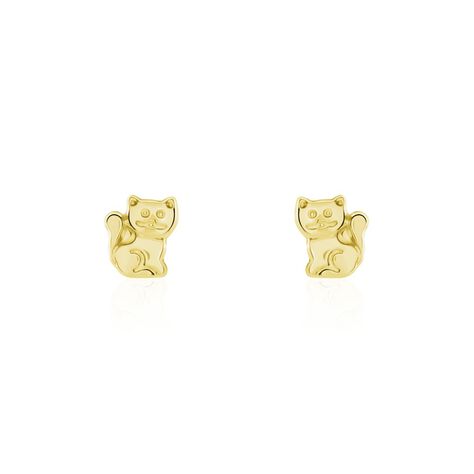 Boucles D'oreilles Puces Florenta Chat Or Jaune - Clous d'oreilles Enfant | Marc Orian